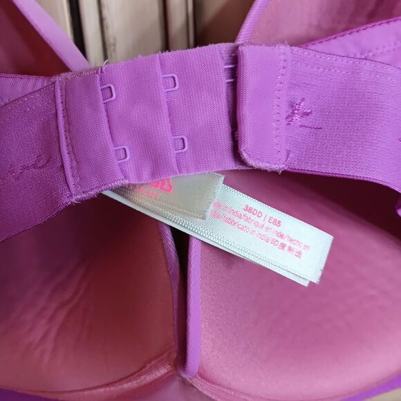 PINK Victorias Secret Women 38DD Wear Everywhere T-Shirt Push Up‎ Bra Pink - Picture 4 of 5